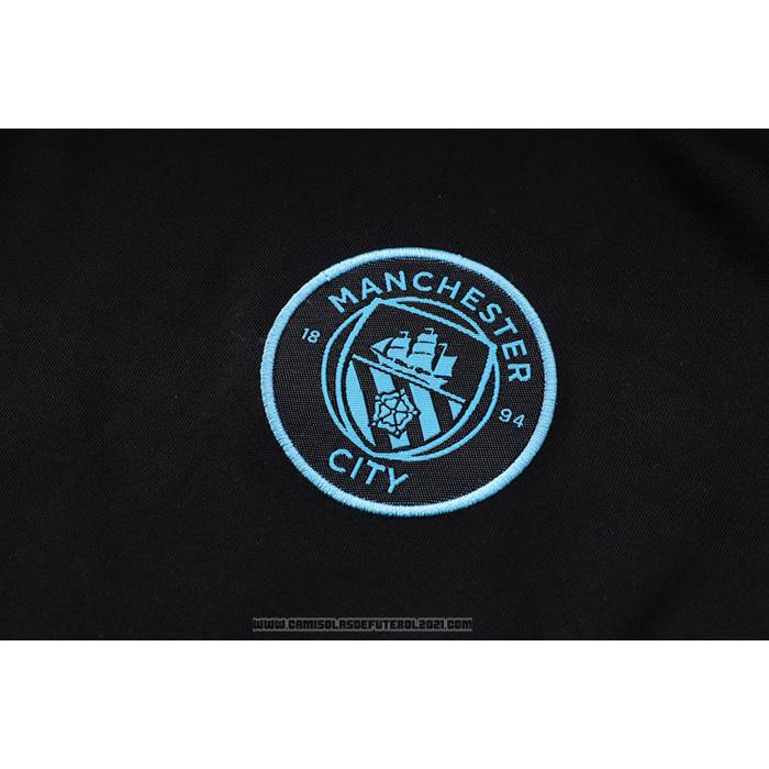 Fato de Treino Manchester City Manga Curta 2022-2023 Preto - Calcas Curta